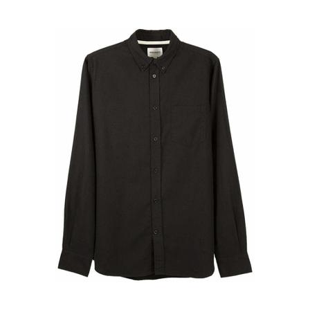 Norse Projects Anton Brushed Flannel , Zwart , Heren , Maat: L Casual Overhemden