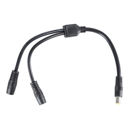 Opladningskabel DC7909 7.9x5.5mm Strømkabel 1 Han til 2 Hun Forlængerkabel