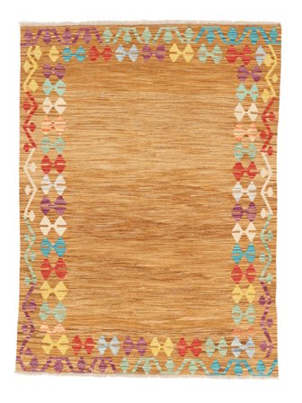 Kelim Afghan Old Style Vloerkleed 126X170 Oranje/Bruin Wol, Afghanistan