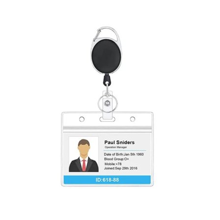 1 st transparent utställnings-ID visitkort med nackband för studentpersonal sjuksköterskeskolans namn tag kreditkortshållare f