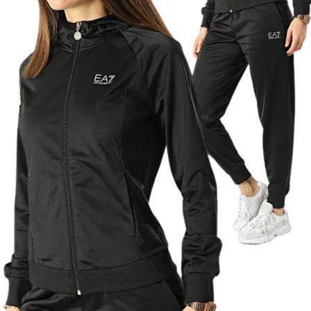 Emporio Armani Ea7, Training Sets Zwart, Dames, Maat:L