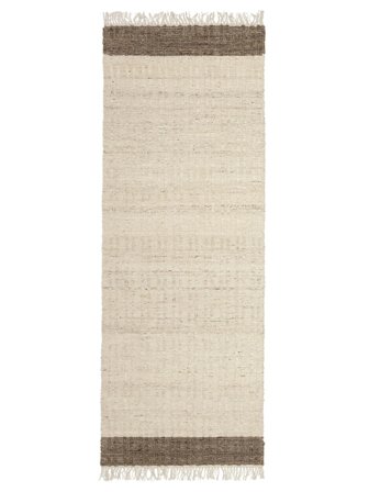 Alesso 80X250 Klein Beige/Braun Läufer Wollteppich