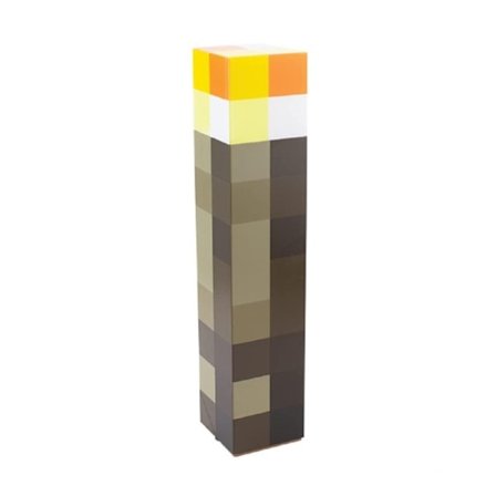 Kesäale Minecraft Brownstone Soihtu - 28 cm LED Yövalo - USB C