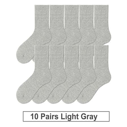 10 Par/Lot Nya Mäns Bomullsockor Nya Stilar Svarta Företag Män Sockar Mjuk Andas Höst Våren För Man Vit Light Gray 10 pairs 10 Pairs One Package