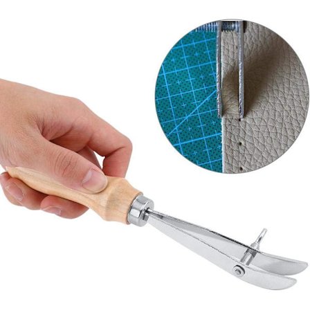 Justerbar Lær Creaser med Trehåndtak Profesjonell