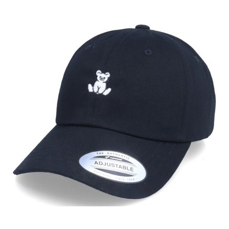 Abducted - Svart unconstructed Keps - Tiny Teddy Bear Black Dad Cap @ Hatstore