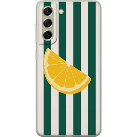 Kompatibelt Mobilskal till Samsung Galaxy S21 FE 5G Citronmönster gul citrusfrukt sommar köksmönster retrodesign tapet inspiration fräsch stil