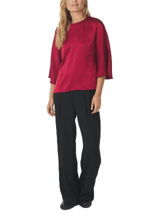 Neo Noir Liora Heavy Sateen Blouse Blusar Dam Röd 34