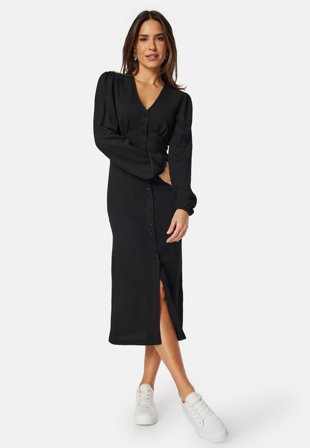 BUBBLEROOM Structure Button Midi Dress Klær