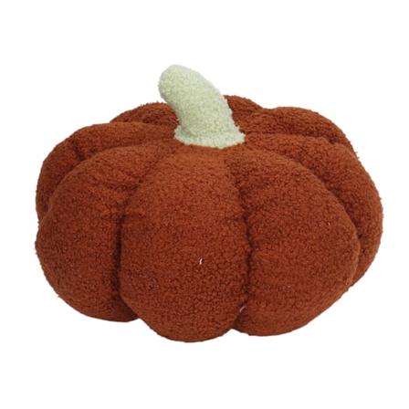 Mjuk plyschpumpa, innovativ, söt pumpakudde för Halloween, jul, heminredning, brun