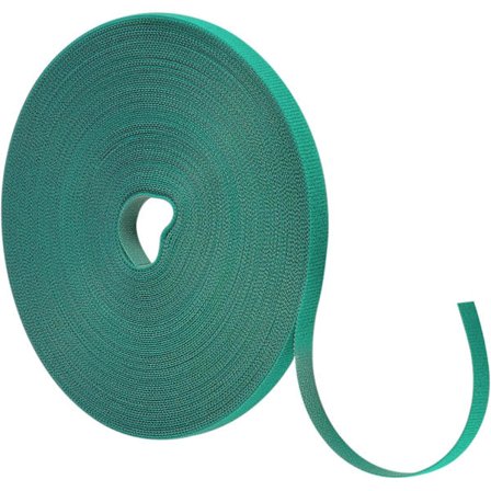 25M Grønne Plantebånd, 10 mm Bredde Havebånd Tape Selvklæbende Tape Genanvendelige Strips Grønne Kabelbindere Plantestøtter til Haven (Grøn)