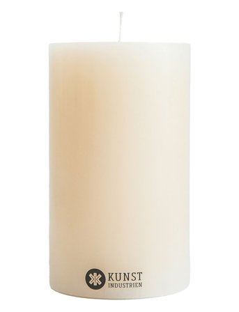 Coloured Handcrafted Pillar Candle White Kunstindustrien
