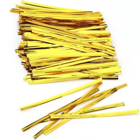 800 st 10 cm metalliska twist ties för godispåsar, kaffepåsar