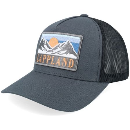 Wild Spirit - Grå trucker Keps - Swedish Lappland Landscape Grey/Black A-frame Trucker @ Hatstore