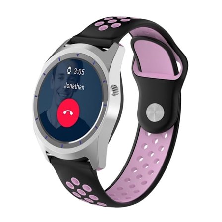 Fossil Q Marshal Gen 2 Silikooni Kello Ranneke Kaksivärinen - Pinkki/ Musta