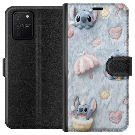 Kompatibel Tegnebogsetui til Samsung Galaxy S10 Lite Stitch mønster med hjerter, paraplyer og pastelfarvet blød baggrund