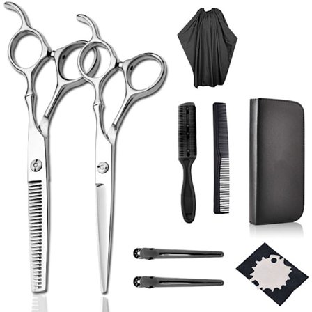 Professionella frisörsaxar, 11 st klippsaxar, saxar, frisörsaxar, skulptörsats, familjehårklippning, frisörverktyg, hårklippning, textur