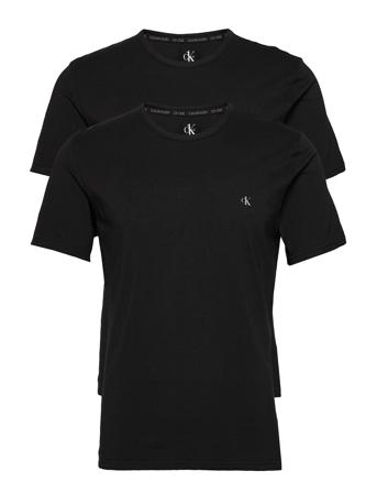 S/S Crew Neck 2Pk T-shirt Sort Calvin Klein