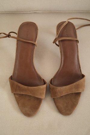 Premium Selection Suede Ankle Strap Heels - Lædersko - Brun - EU 40