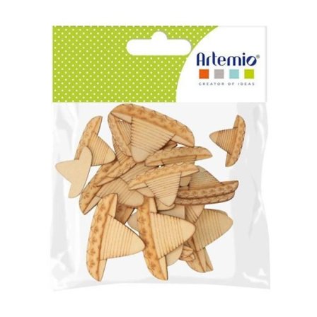 30 mini dekorationer i trä - Sombreros - Viva la vida