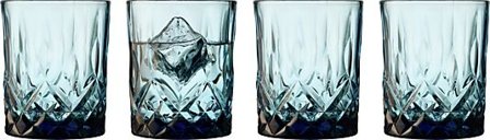 LYNGBY GLAS Whiskyglass Sorrento Blå 32cl 4stk