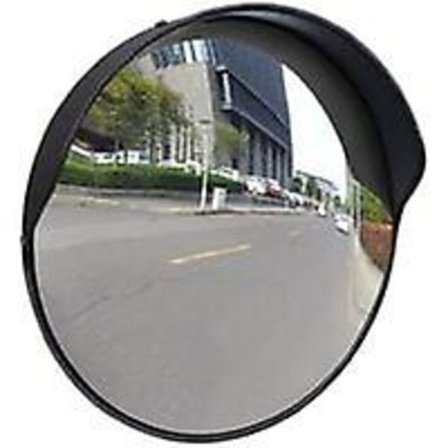 30 cm Profesjonelt Trafikkspeil - Vanntett, Heavy Duty, Innendørs & Utendørs Bruk (Svart)