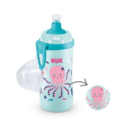 NUK Spildfri Drikkeflaske med Praktisk Drikketud 300 ml Chameleon Rose, Børn & Forældre, Sutteflasker & Tilbehør, Sutteflasker