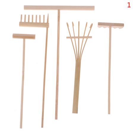 5 st Mini Bamboo Rake för Zen Garden Sand Bordsskiva Meditation F