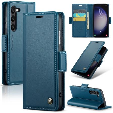 CaseMe Slim Lompakkokotelo RFID-suojalla Samsung Galaxy S24 Plus Sininen