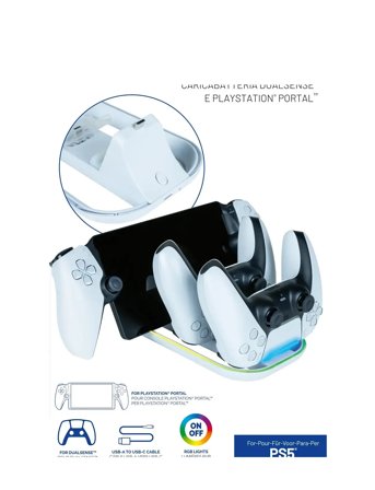 NACON Ps5 Triple Charging Station - White - ONE SIZE