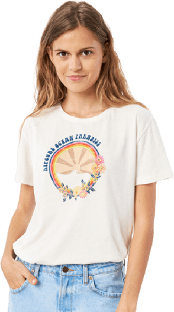 Rip Curl Women's Surf Revival 70's Tee Women short-sleeved sweaters White L