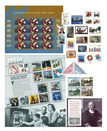 USA - 24 forskellige frimærker, 2 forskellige miniark og 1 ekstra enhed - Postfrisk