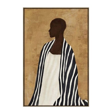 Seinätaide kankaalle kehyksillä, 80x120 cm, Ruskea/Beige