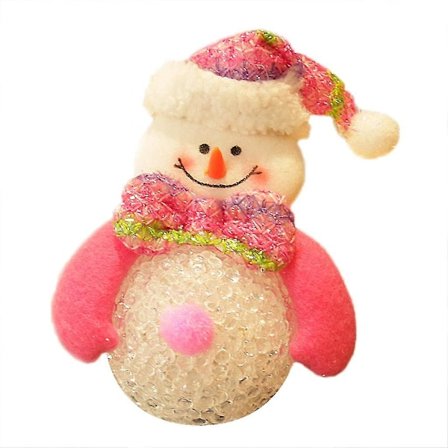 Juldekorationer LED-lampa med barnkristall snögubbehänge