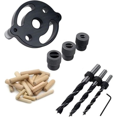 IC Träbearbeiding Borrhullssett 6/8/10 mm Selvjusterende Plugg Jig