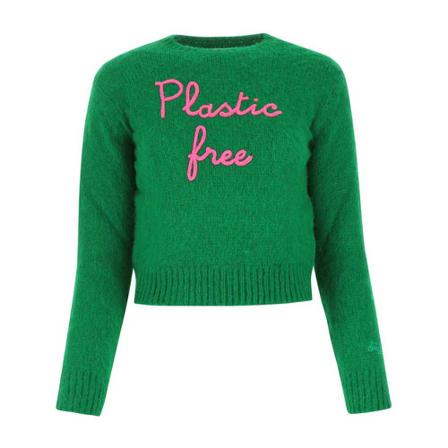 Saint Barth, Round-neck Knitwear Groen, Dames, Maat:S