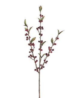 Kunstig plante Bærkvist 60 cm 1-pk Rød