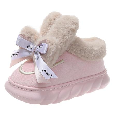 Luksuriøse Vinter Kvinder Kort Plys Varme Sne Støvler Casual Sko Nye Ruskind Pels Chelsea Ankel Støvler Flats Platform Dame Sko Botas Pink 37