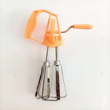 Roterende manuell visp Egg Håndsveiv Eggevisper ORANSJE