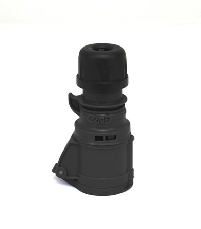 Garo S 332-7 S Jatkopistorasiat IP44, 4-napainen, 32A, lukituslaite 500 V, musta, 7 h, Liitäntätulpat & kaapelit