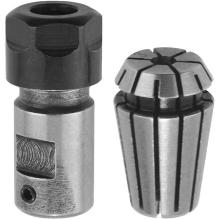 Er11 Collet Set, 15Pcs Er11 1-7 Mm Chuck Collet En Fjær Med Er11 5 Mm Forlengelsesstang Holder Collet Cnc Fresemaskin Verktøysett for Flensing