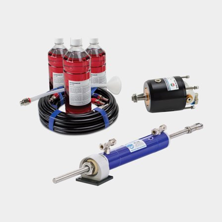 Hydraulstyrningspaket Hydrodrive MU100TF-MRA, till roder för inombordare på båtar upp till 16 meter (52 fot) + rattpump + hydraulslang + olja + cylind