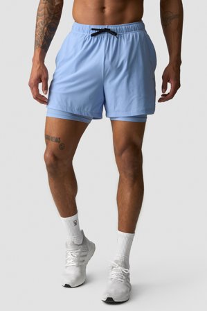 ICANIWILL - Ignite 2-in-1 Shorts Soft Blue - Kortbyxor - Herr - Träningskläder från ICIW