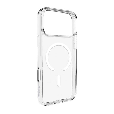 Puro Lite Mag TPU+PC-etui for iPhone 17 Pro Max - gjennomsiktig med hvit ring, MagSafe-kompatibel