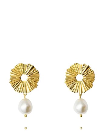Caroline Svedbom Vassia Pearl Earrings Gold - Gold - ONE SIZE