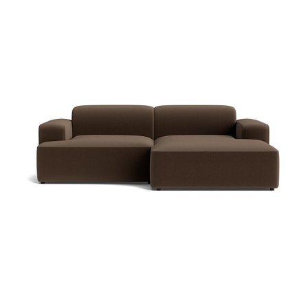 Madrid Chaiselong Sofa Højrevendt, Lisboa Brun, Bred Chaiselong & Dybt Sæde - 240x101x73cm - Perfekt Flyder Sofa