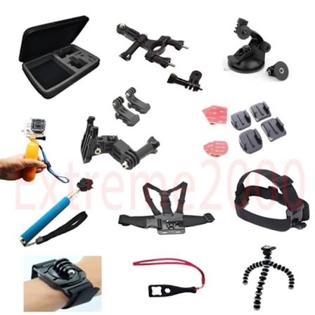 21-i-1 udendørs sportstilbehørssæt til GoPro Hero 4 3+ 3 2 1