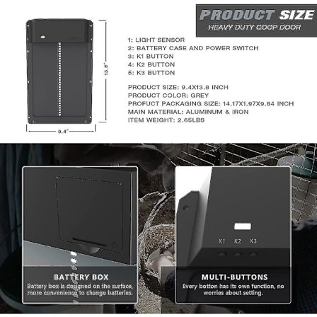 2022ny Automatisk Hønsehus Dør Lysfølsom Hønsehus Dør Stald Dør Multi-modes Automatisk Hønse Dør