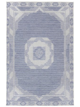 Safi Indoor/Outdoor Rug Washable 140X200 Small Blue/White