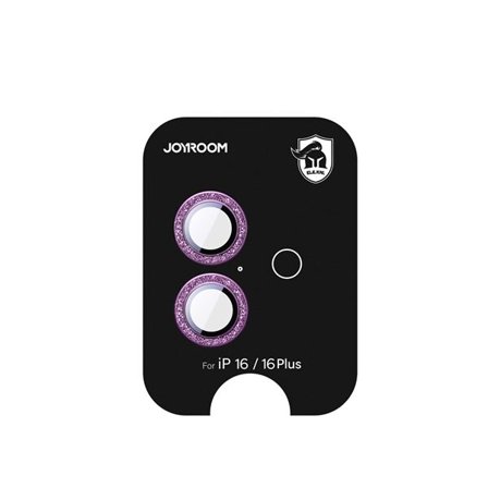 Joyroom JR-MSF0302 beskyttelsesglass for iPhone 16/16 Plus-objektiver - rosa